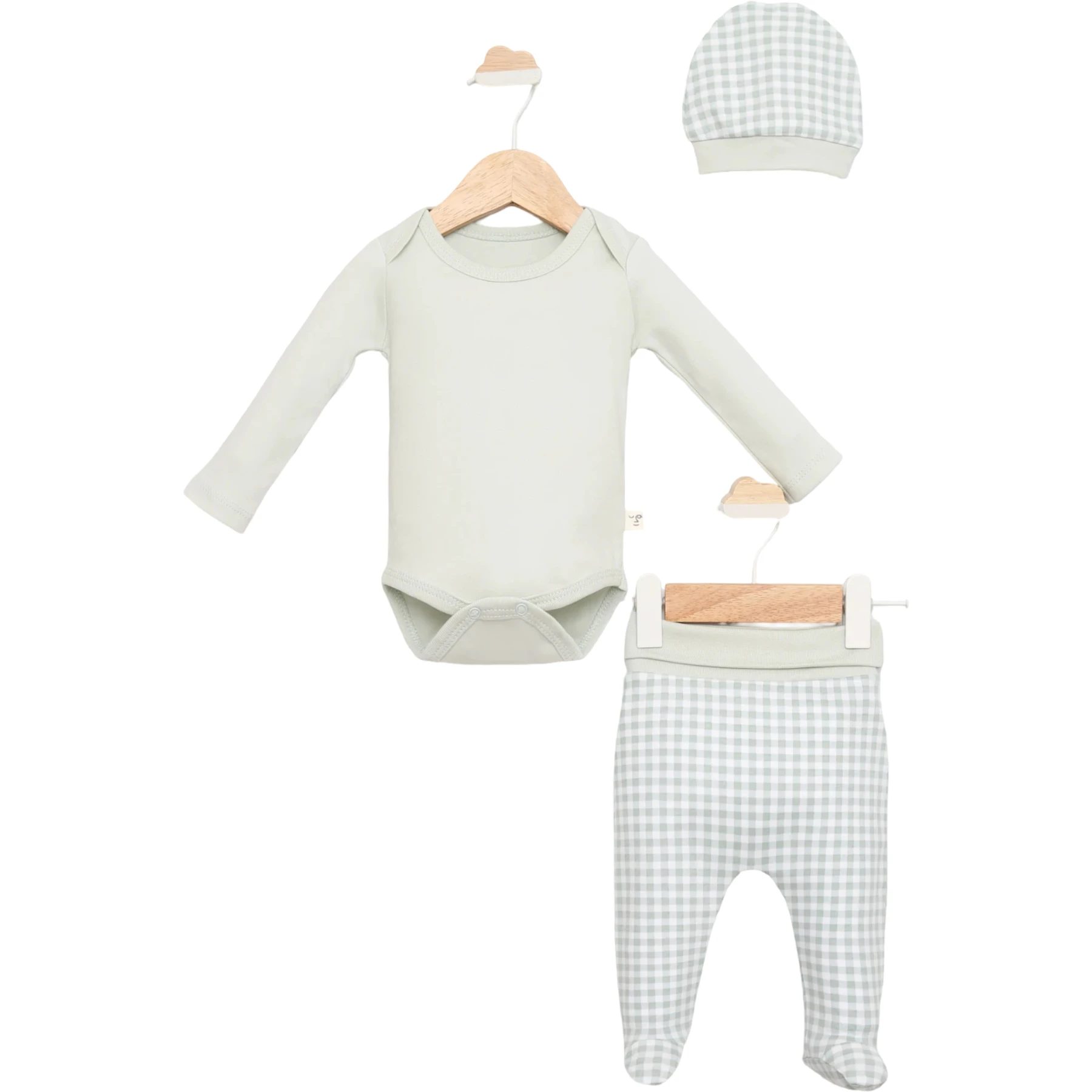 MİNT EKOSE BODY PANTOLON ŞAPKA TAKIM 3 Ay,6 Ay Uni