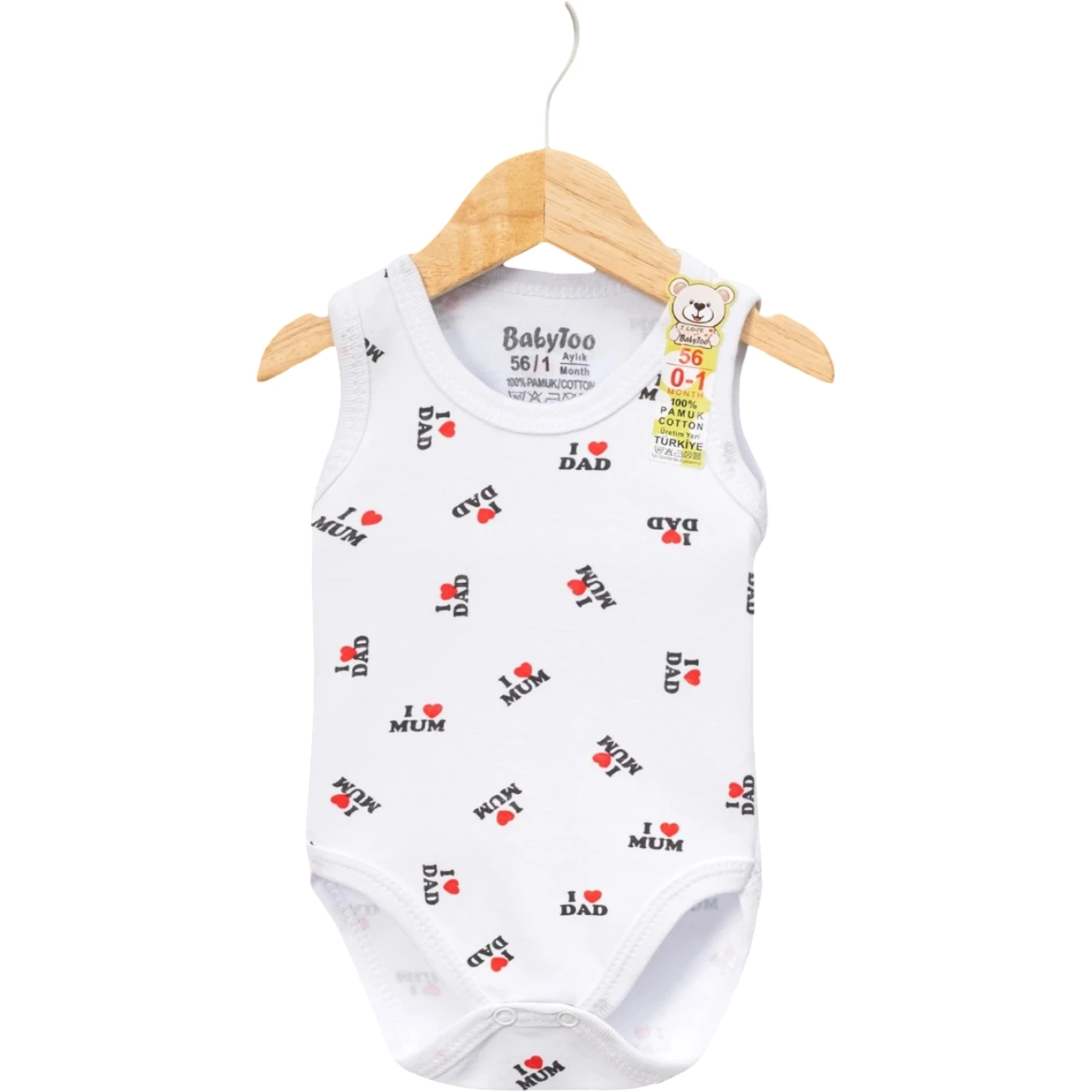 MUM DAD DESENLİ KUCUK ASKİLİ BADİ 1 Ay,3 Ay,6 Ay,9 Ay Uni