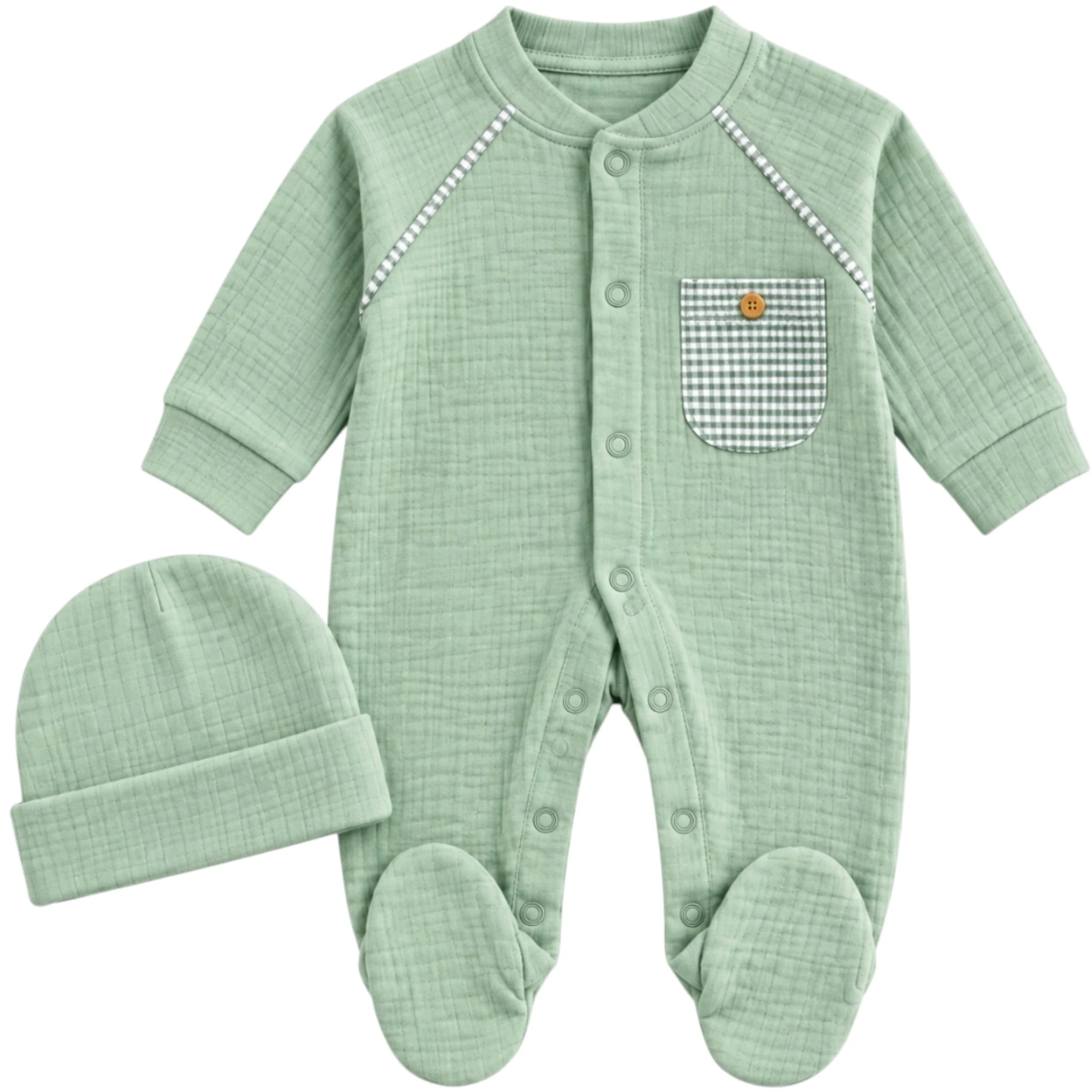 MÜSLİN REGLAN KOL CEPLİ TULUM 3 Ay,6 Ay Erkek