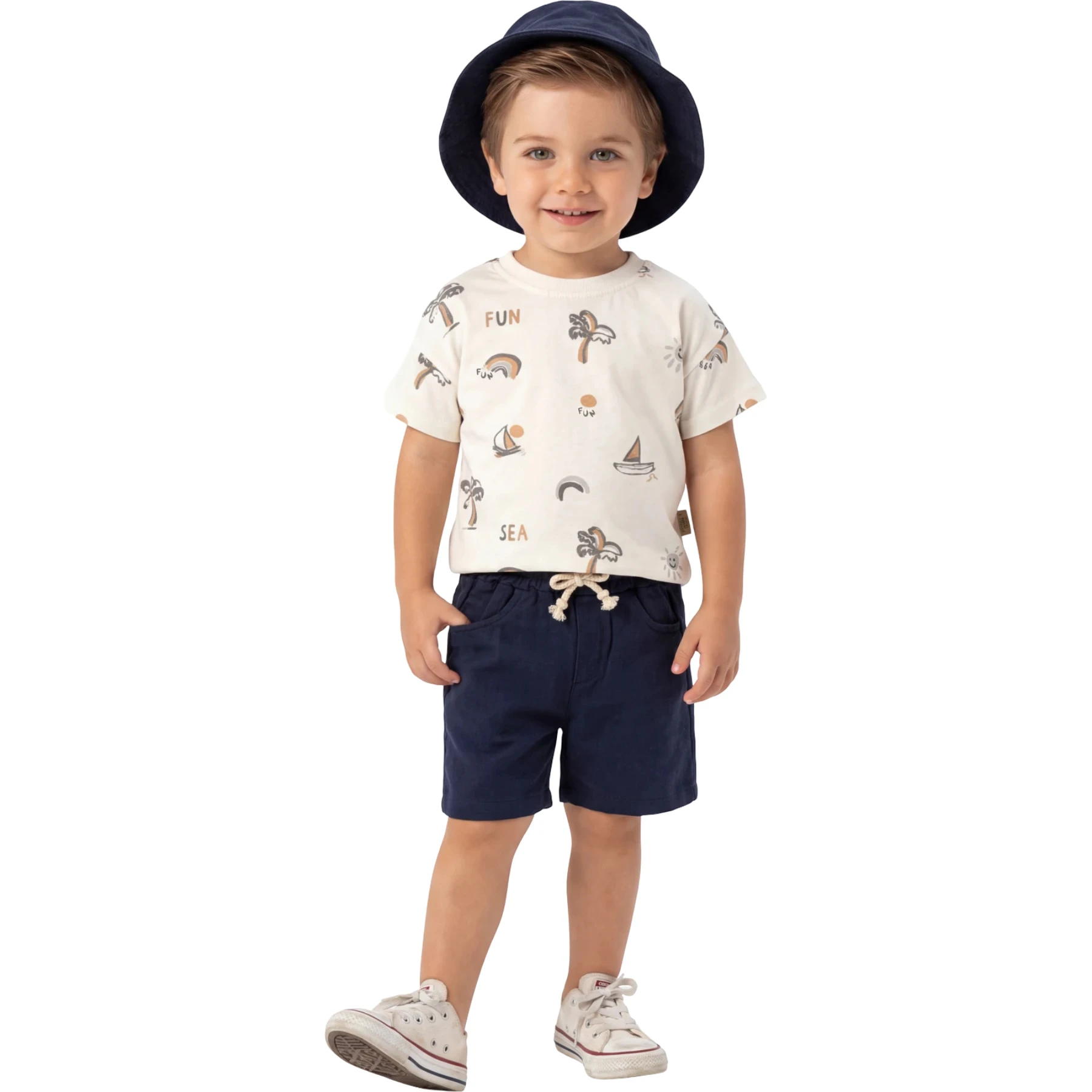 MÜSLİN ŞAPKALI PALMİYELİ TK  12 Ay,2Y,3Y Erkek