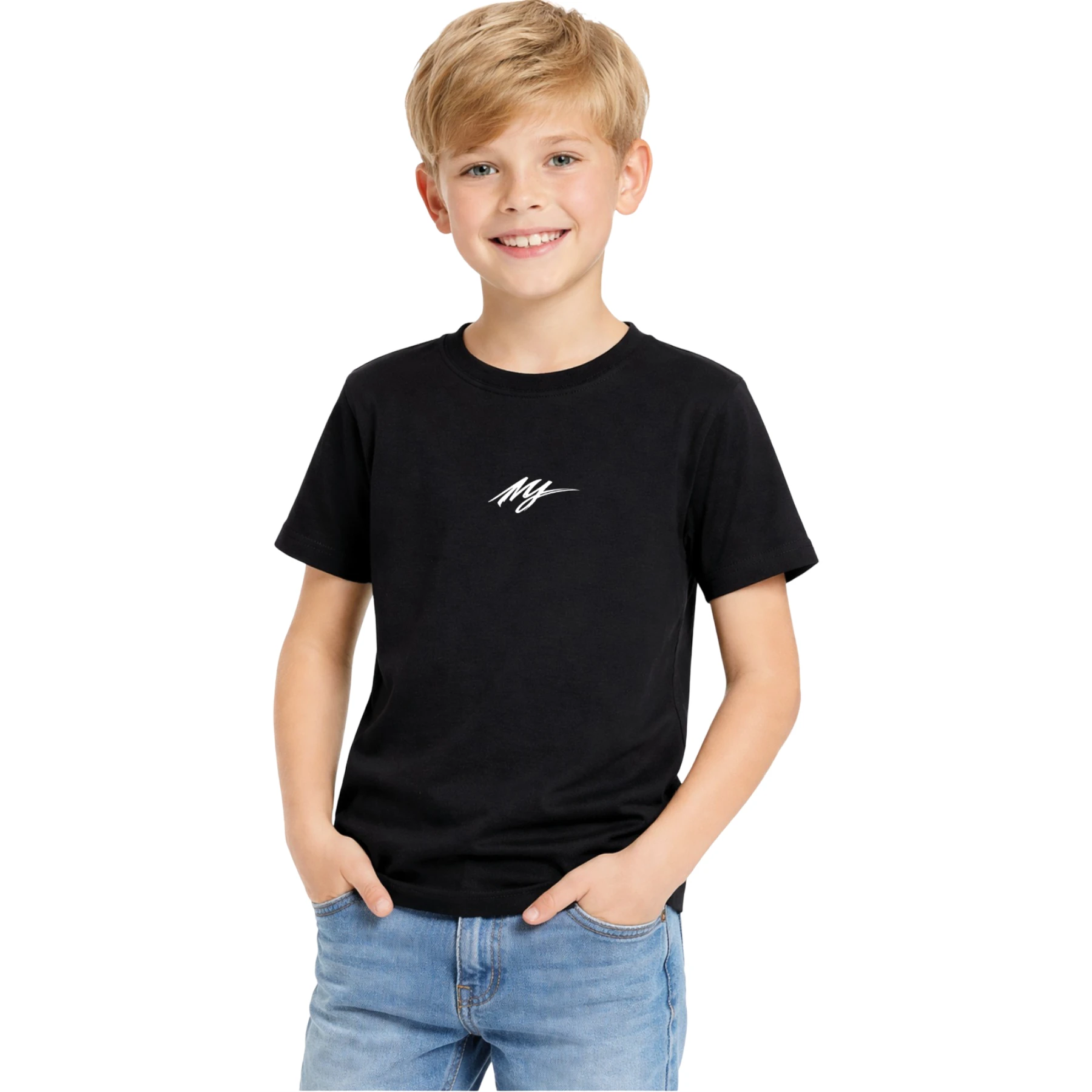 MY BASKILI KISA KOLLU TİŞÖRT  10Y,11Y,12Y,13Y Erkek