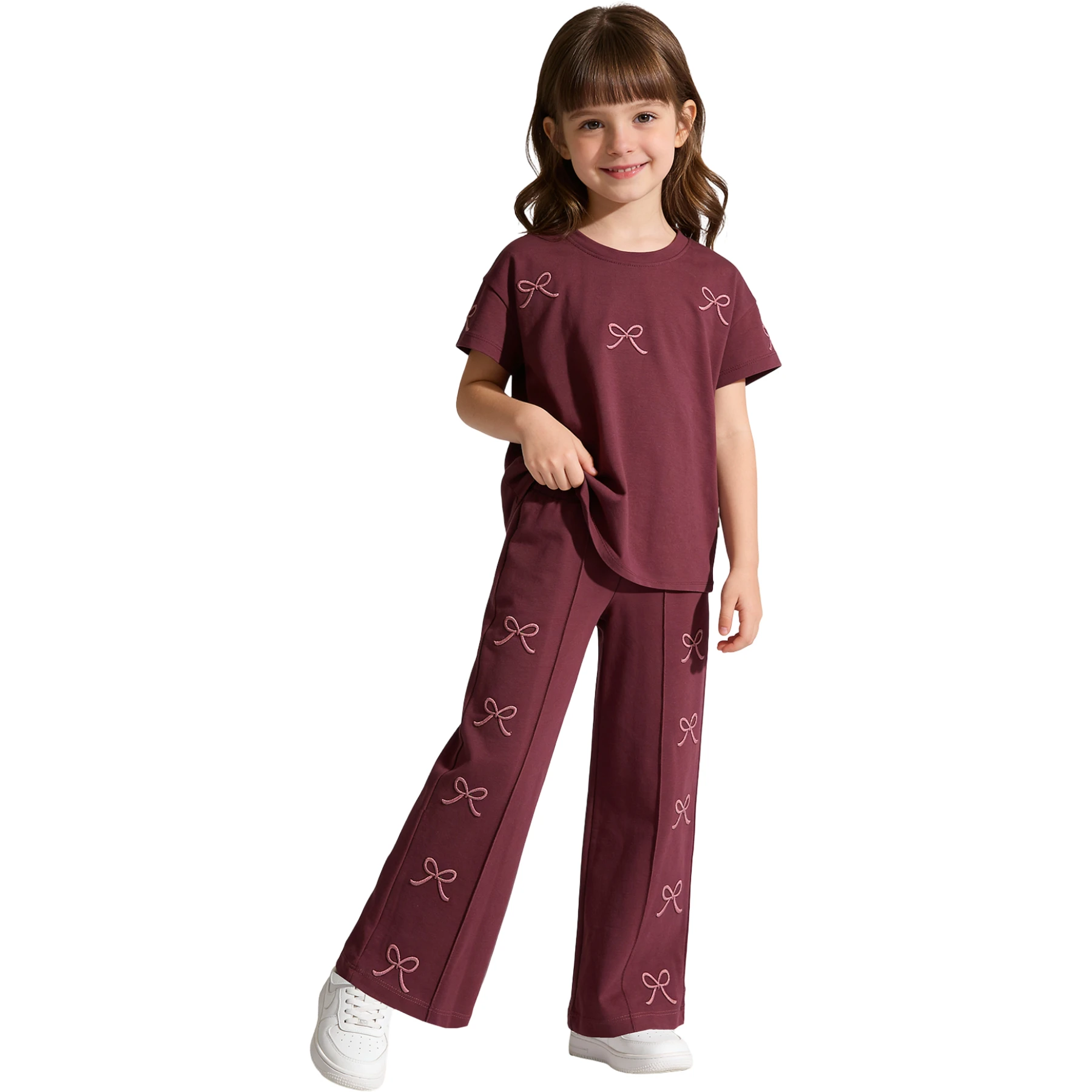 NAKIŞ FİYONK DETAYLI ÇOCUK TAKIM 2Y,3Y,4Y,5Y Kız