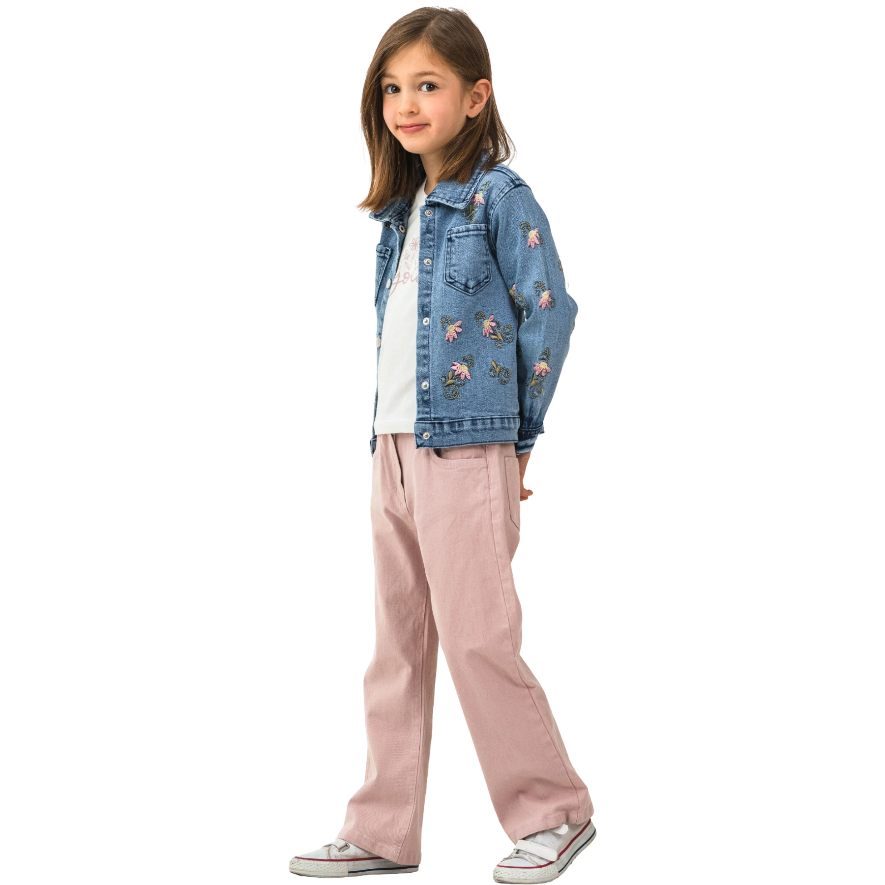 NAKIŞLI KIZ KOT CEKETLİ  5Y,6Y,7Y,8Y Kız