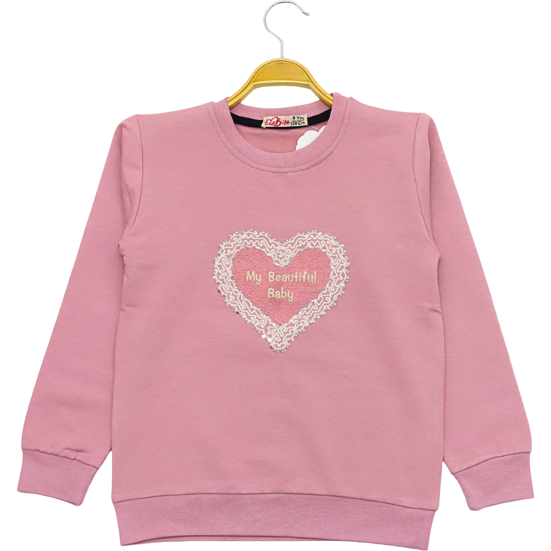 NAKIŞLI SWEAT 13Y,14Y,15Y,16Y Kız