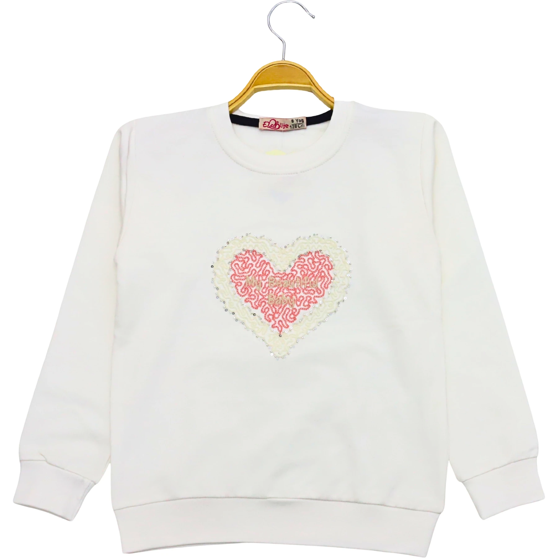 NAKIŞLI SWEAT 5Y,6Y,7Y,8Y Kız