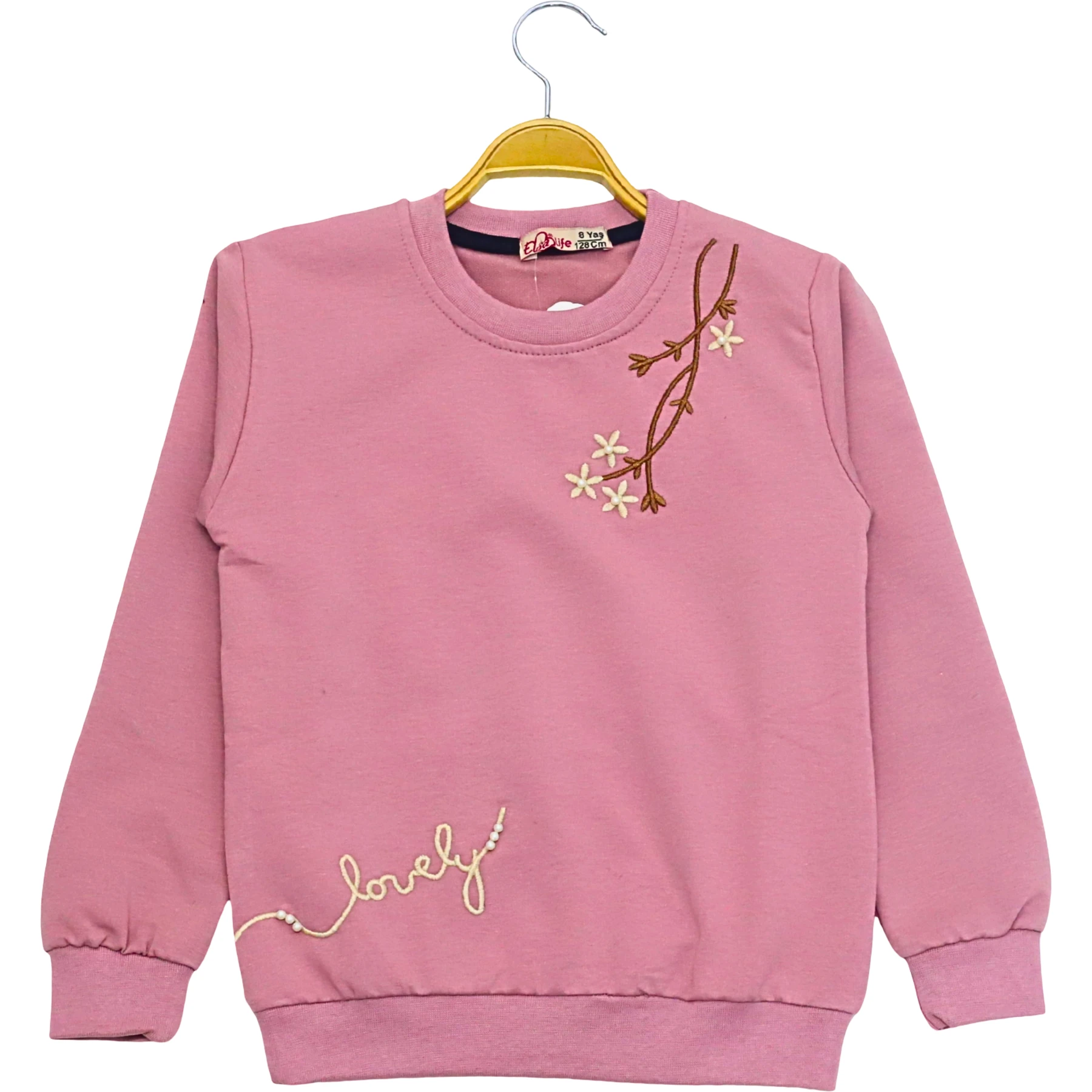 NAKIŞLI SWEAT 5Y,6Y,7Y,8Y Kız