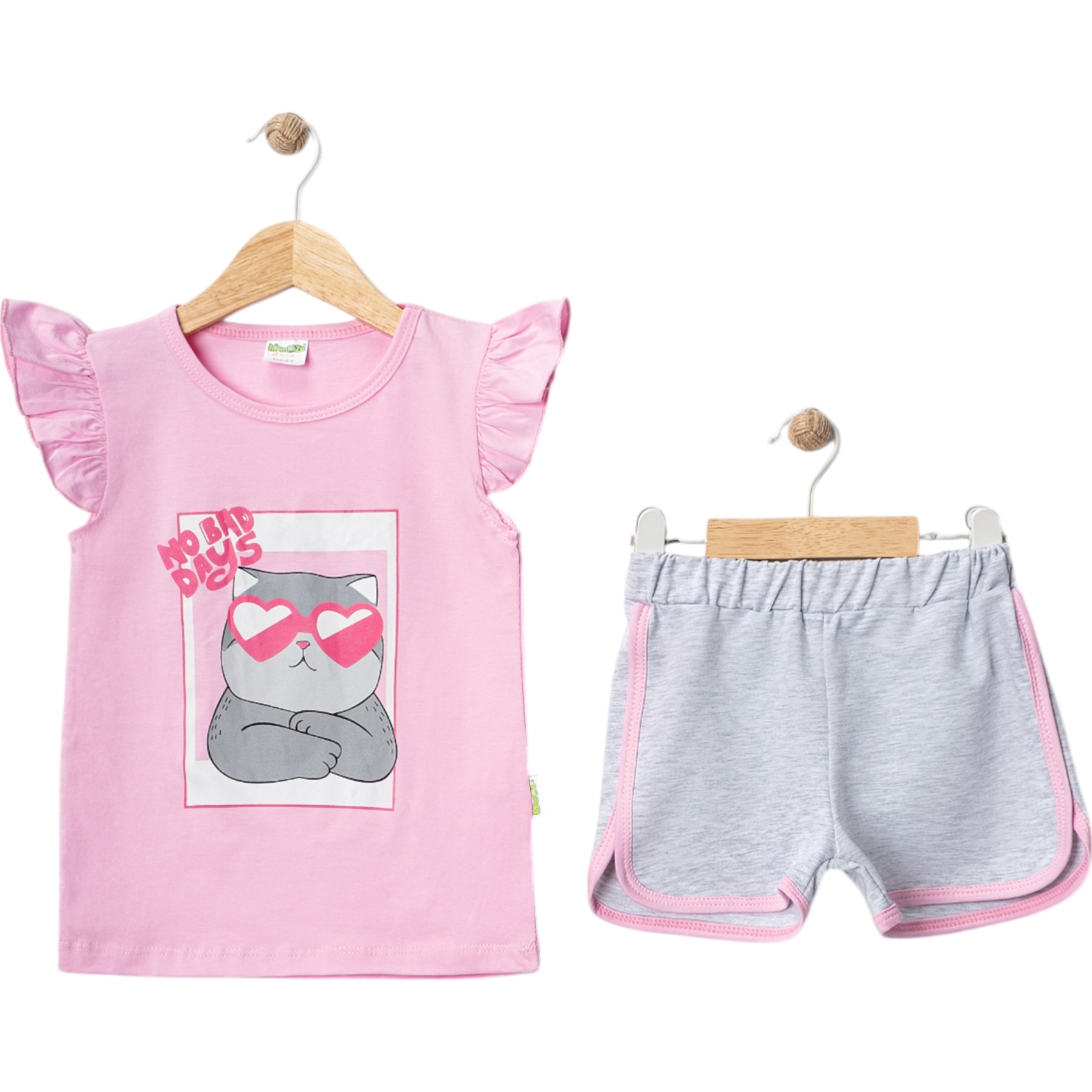 NO BAD DAYS KIZ ŞORTLU TAKIM 2Y,3Y,4Y,5Y Kız