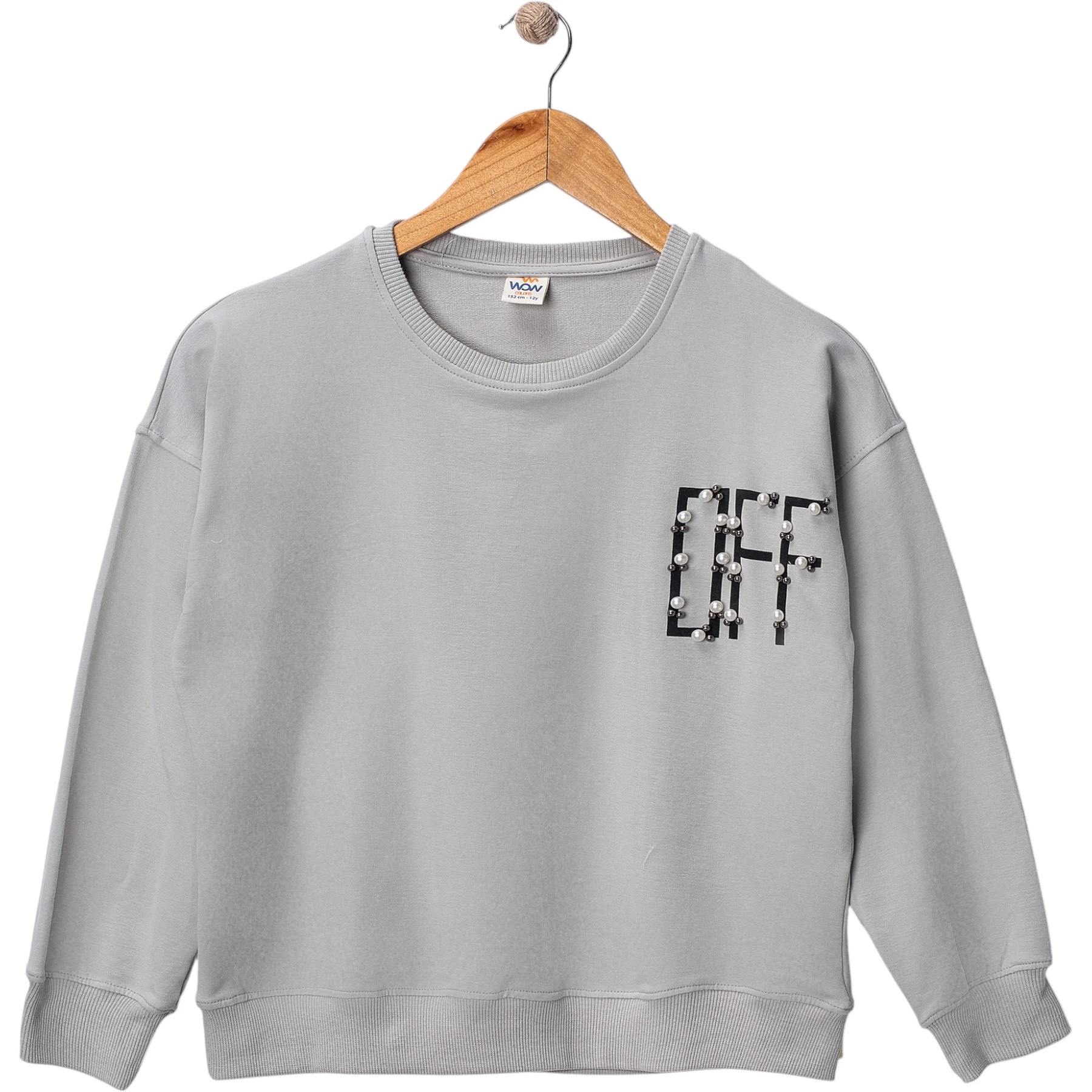 OFF BASKILI İNCİLİ SWEAT 9Y,10Y,11Y,12Y Kız