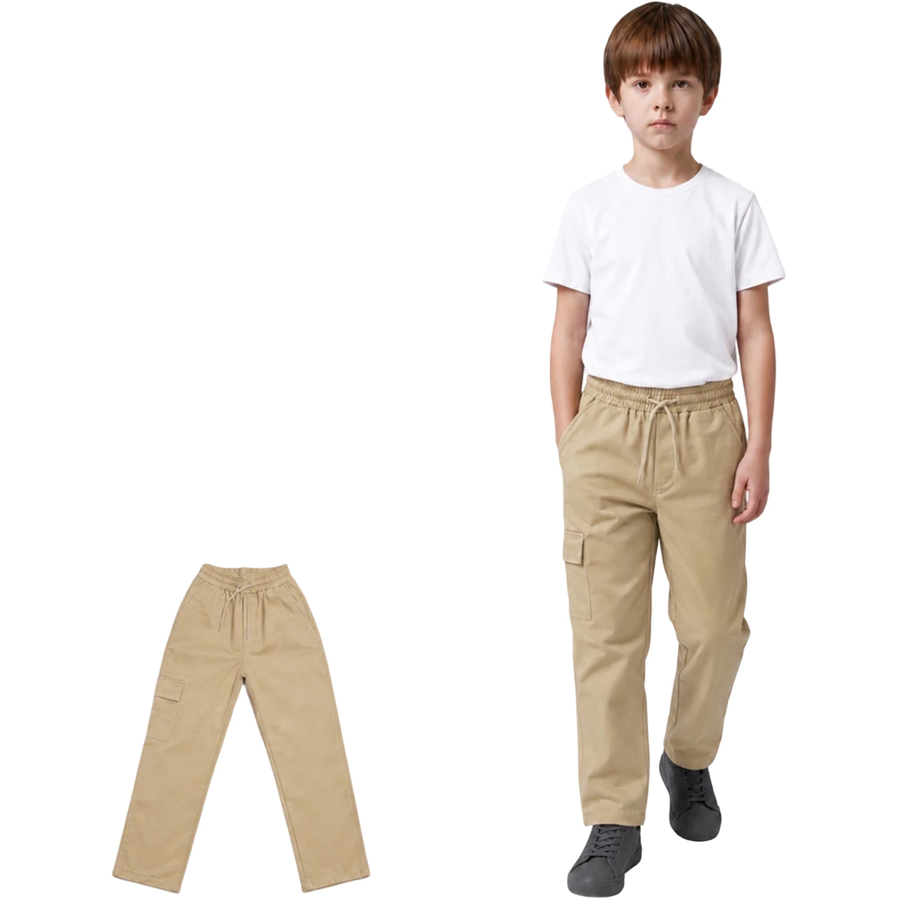 OKUL GABARDİN KARGO PANTOLON 6Y,7Y,8Y,10Y,9Y Erkek