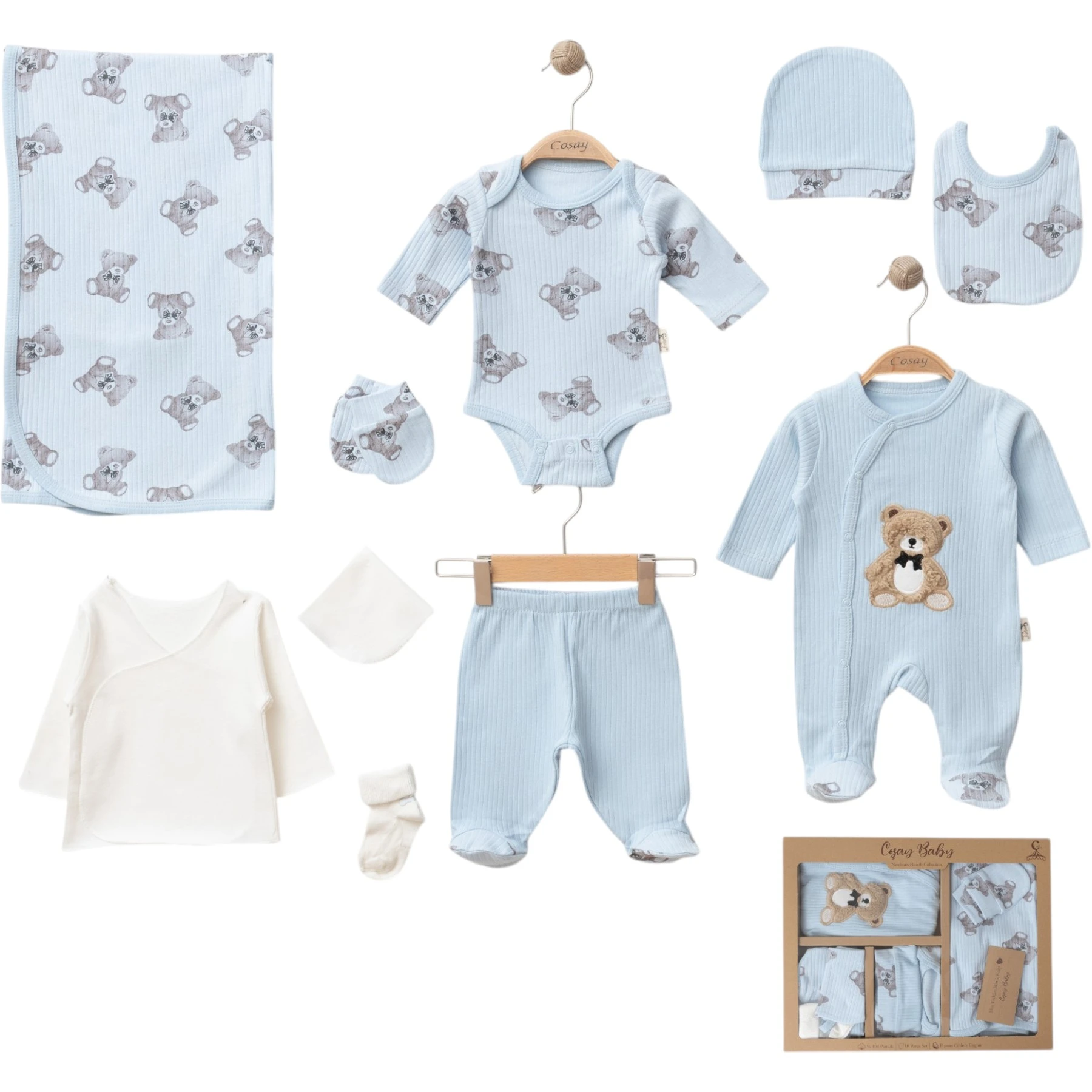 PELUŞ AYICIKLI 10 LU SET 1 Ay Erkek