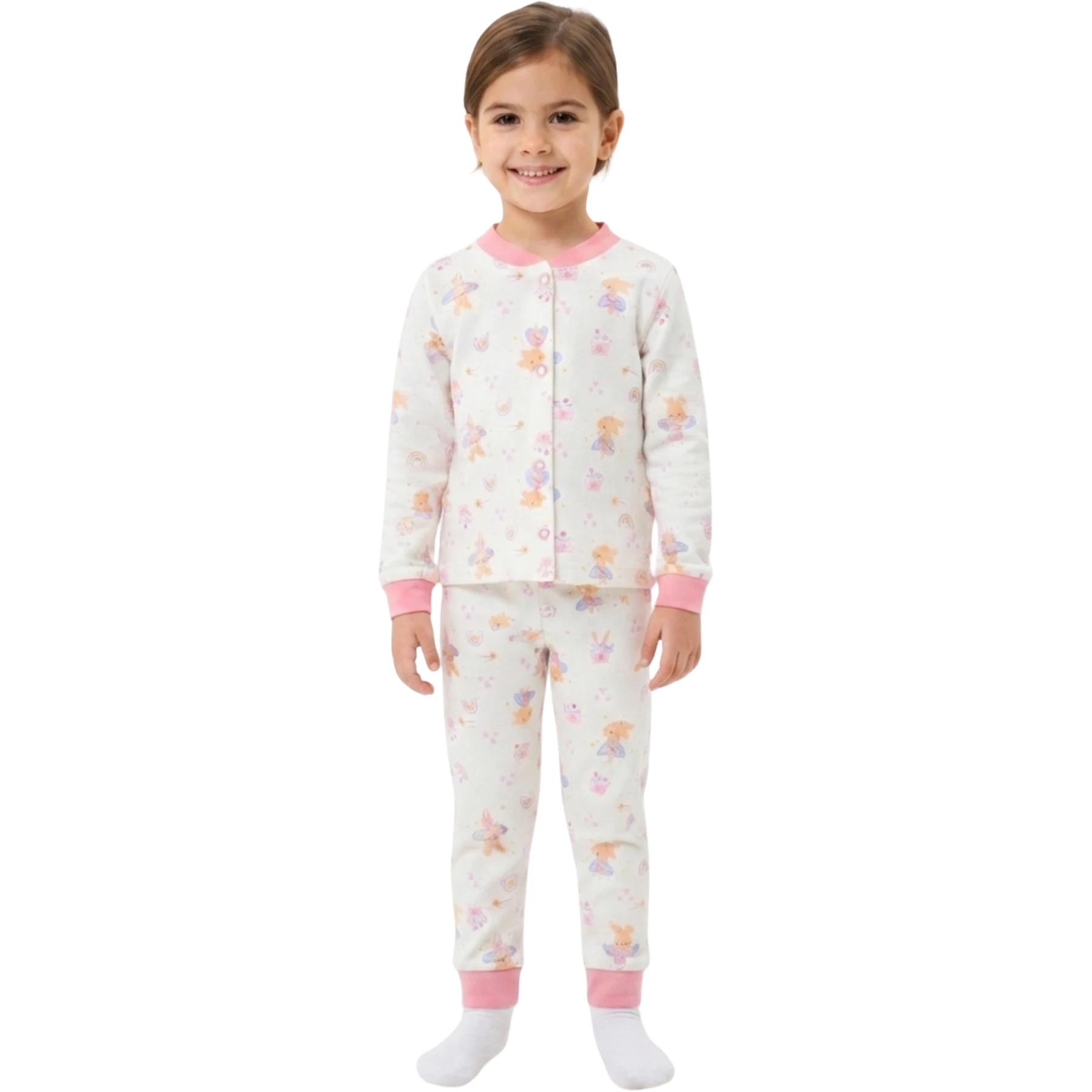 PERİLİ BALERİN ÇITÇITLI PİJAMA TAKIMI 3Y,4Y,5Y,6Y Kız