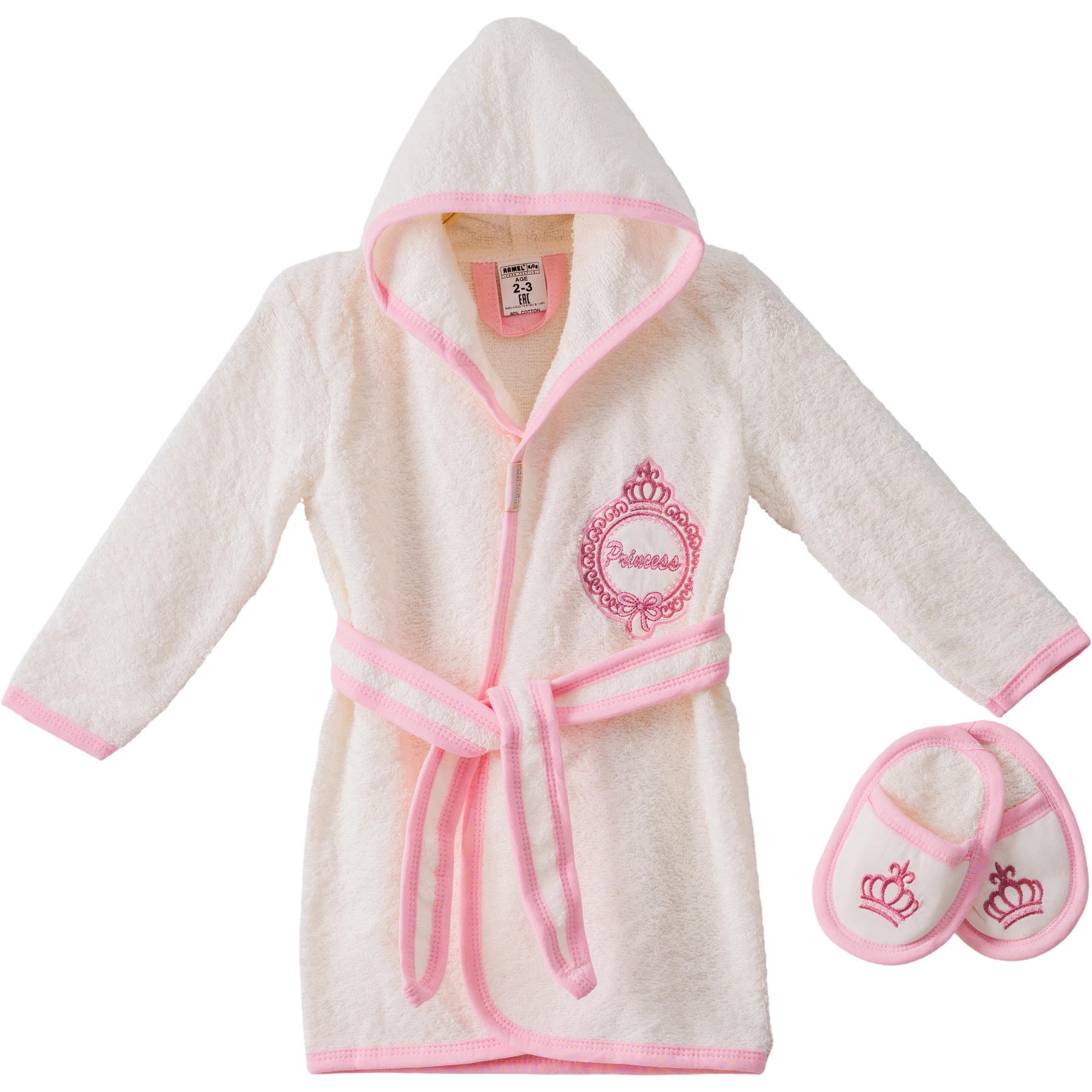 PRENSES TERLİKLİ BORNOZ 12 Ay,2Y,4Y Kız