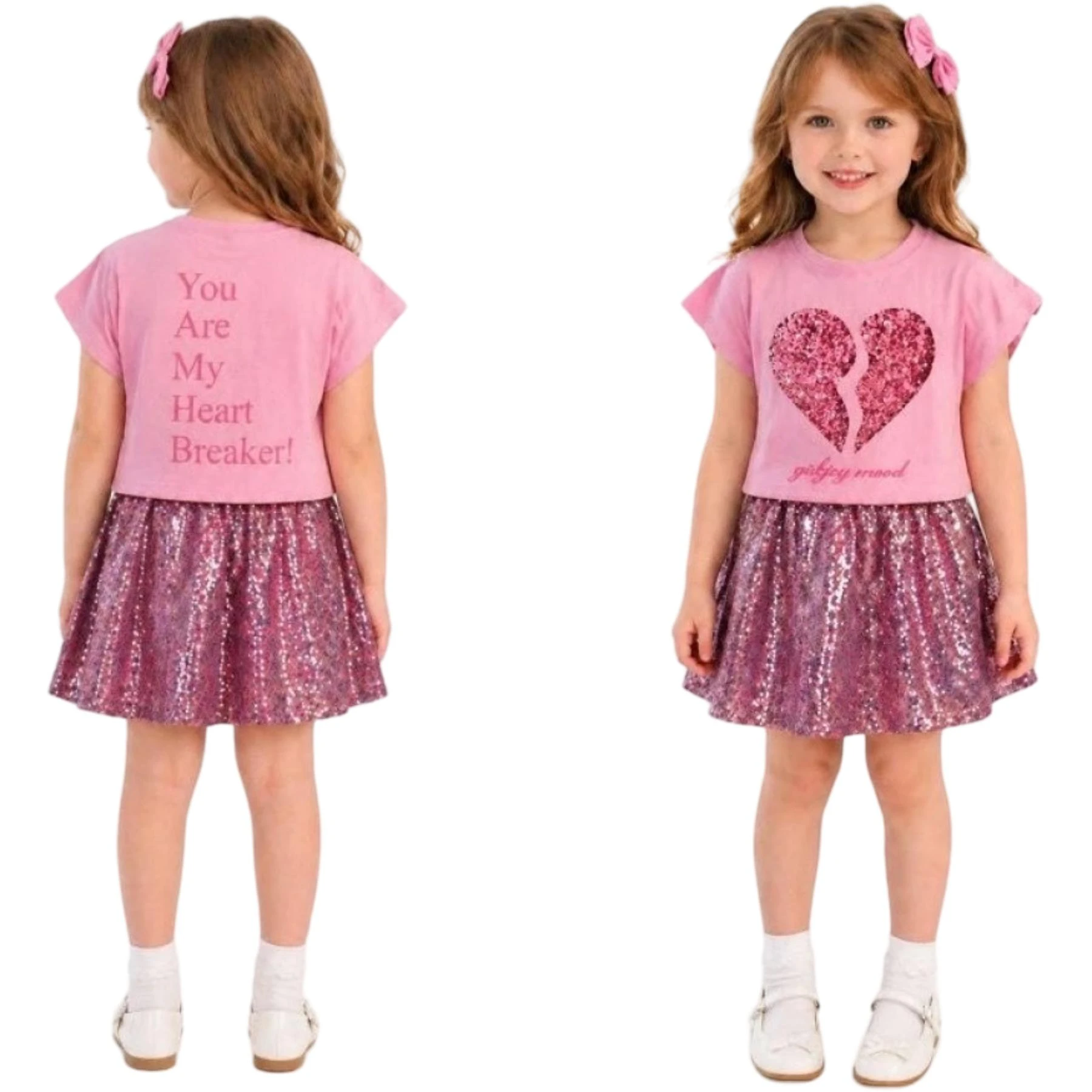 PUL PAYET ETEKLİ TAKIM 3Y,4Y,5Y,7Y,9Y Kız