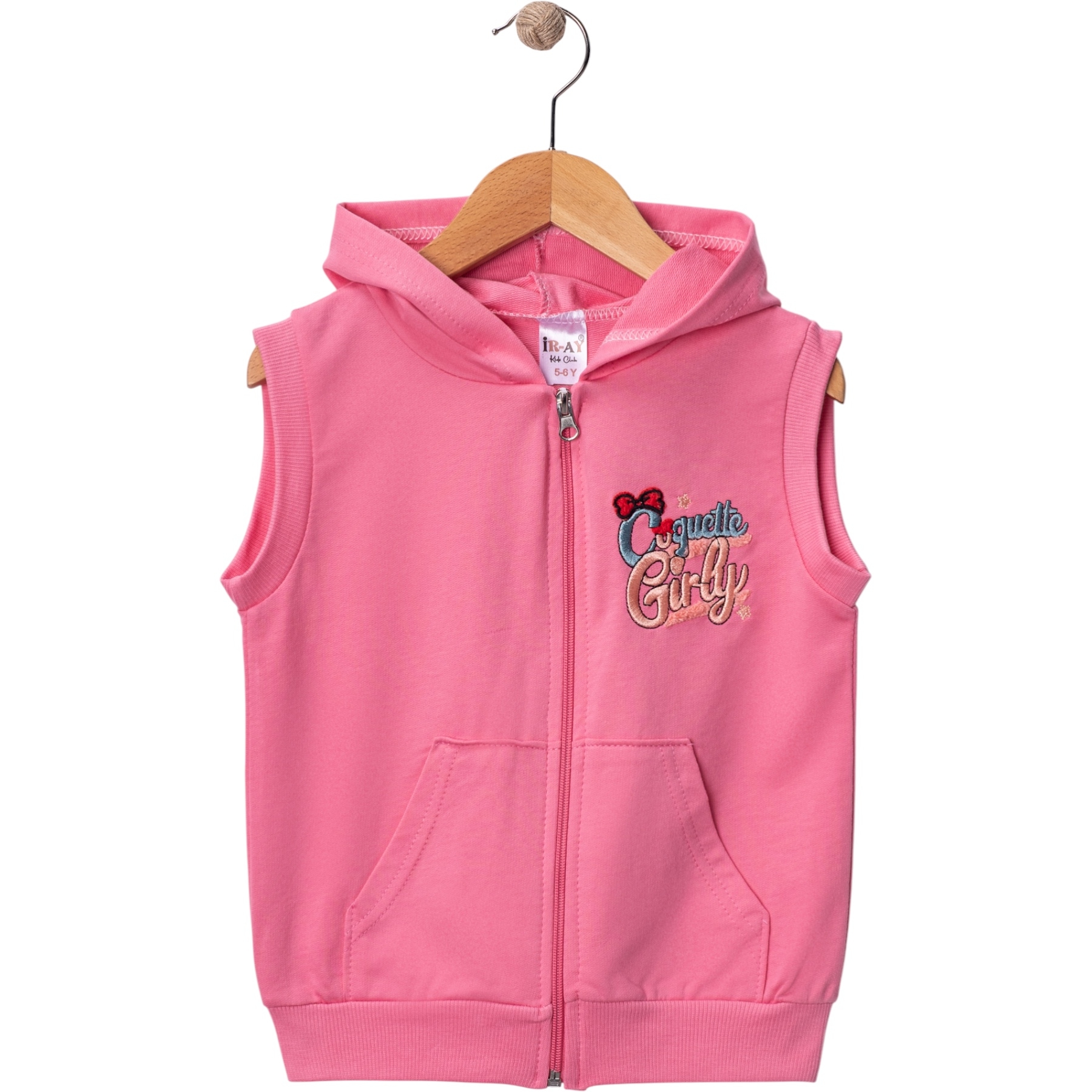 ŞARDONSUZ İKİ İPLİK   GİRLY KIZ YELEK 5Y,6Y,7Y,8Y Kız