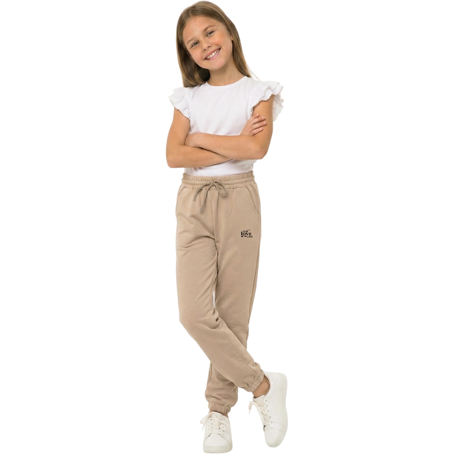 SELF LOVE BASKILI LİKRALI KOMPAKT TEK ALT 9Y,10Y,11Y,12Y Kız