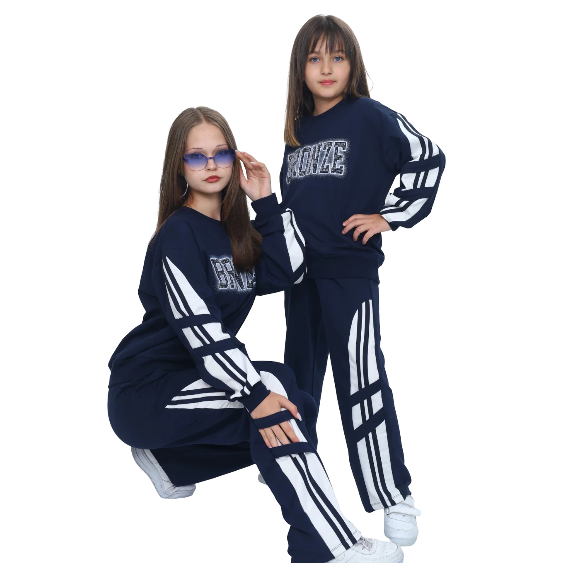 ŞERITLI GARNILI TAKIM 8Y,10Y,12Y,14Y,16Y Kız