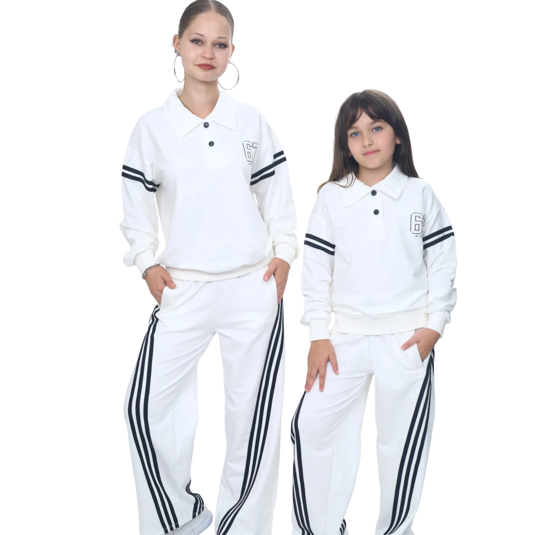 ŞERITLI POLO YAKA TAKIM 8Y,10Y,12Y,14Y,16Y Kız