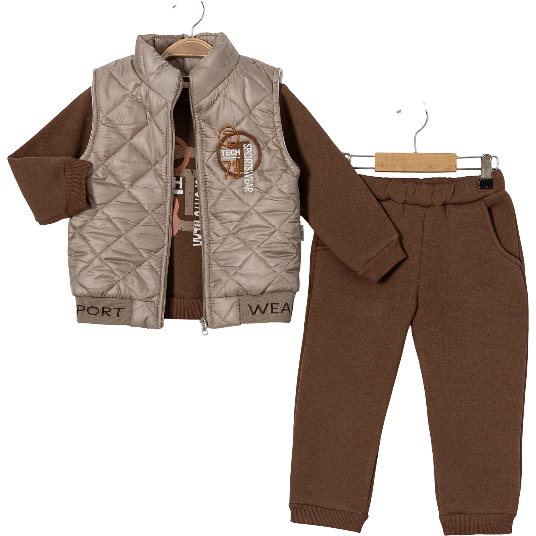 SPORT WEAR NAKIŞLI YELEKLİ TAKKM 2Y,3Y,4Y,5Y Erkek