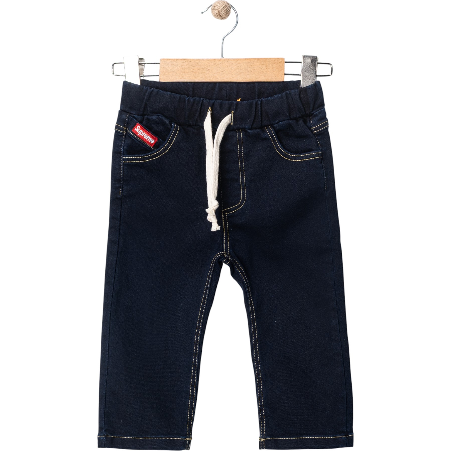 SUPREME NAKIŞLI KOT PANTOLON  2Y,3Y,4Y,5Y Erkek