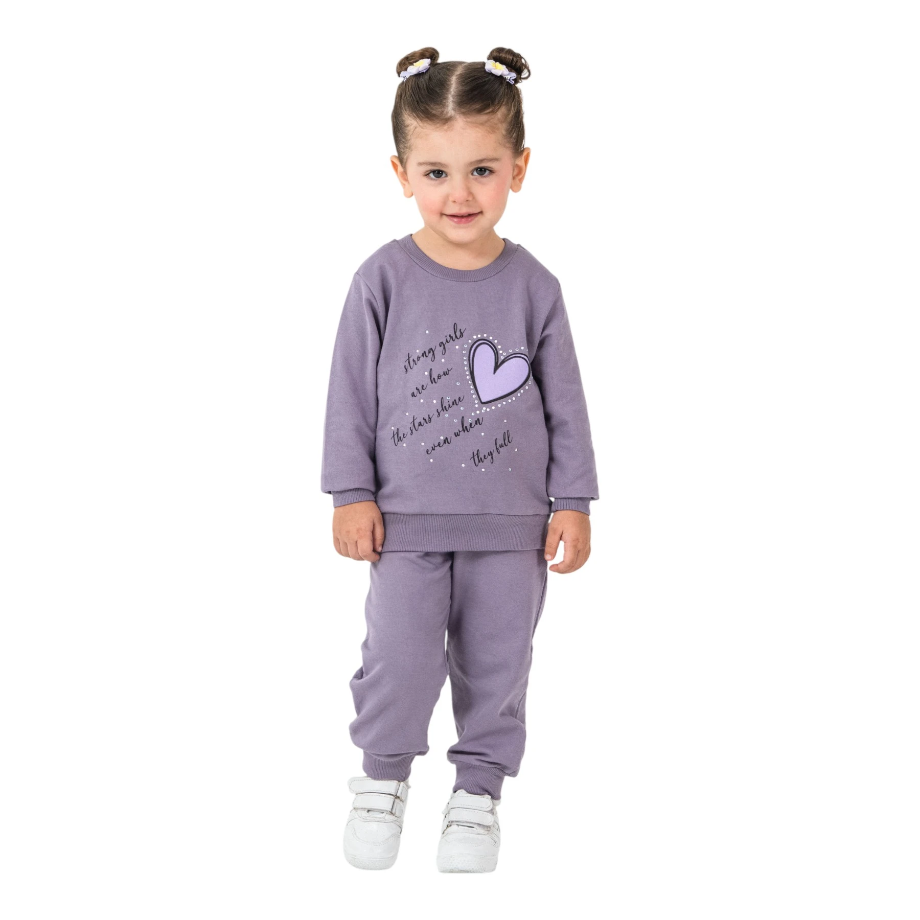TAŞLI KALPLİ İKİLİ TAKİM 9 Ay,12 Ay,18 Ay,2Y Kız