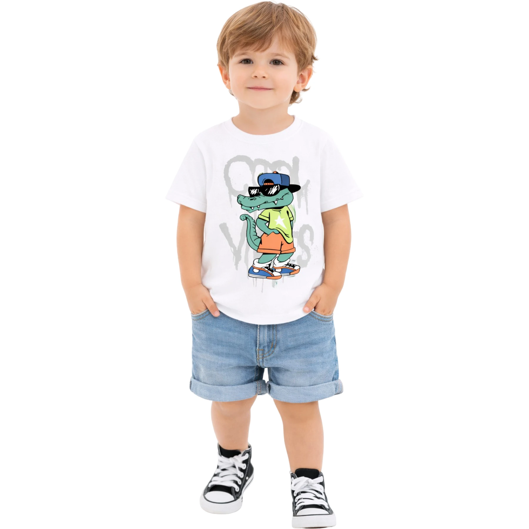 TİMSAH BASKILI TİŞÖRT 2Y,3Y,4Y,5Y Erkek