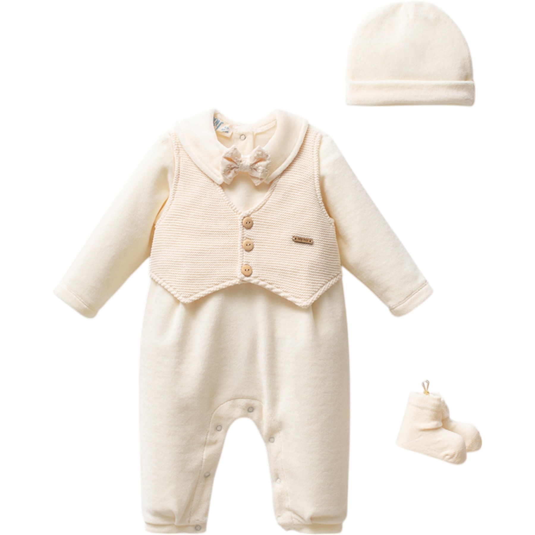 TRİKO YELEK KAD.TULUM PAPYON 3'LÜ TK  3 Ay,6 Ay Erkek