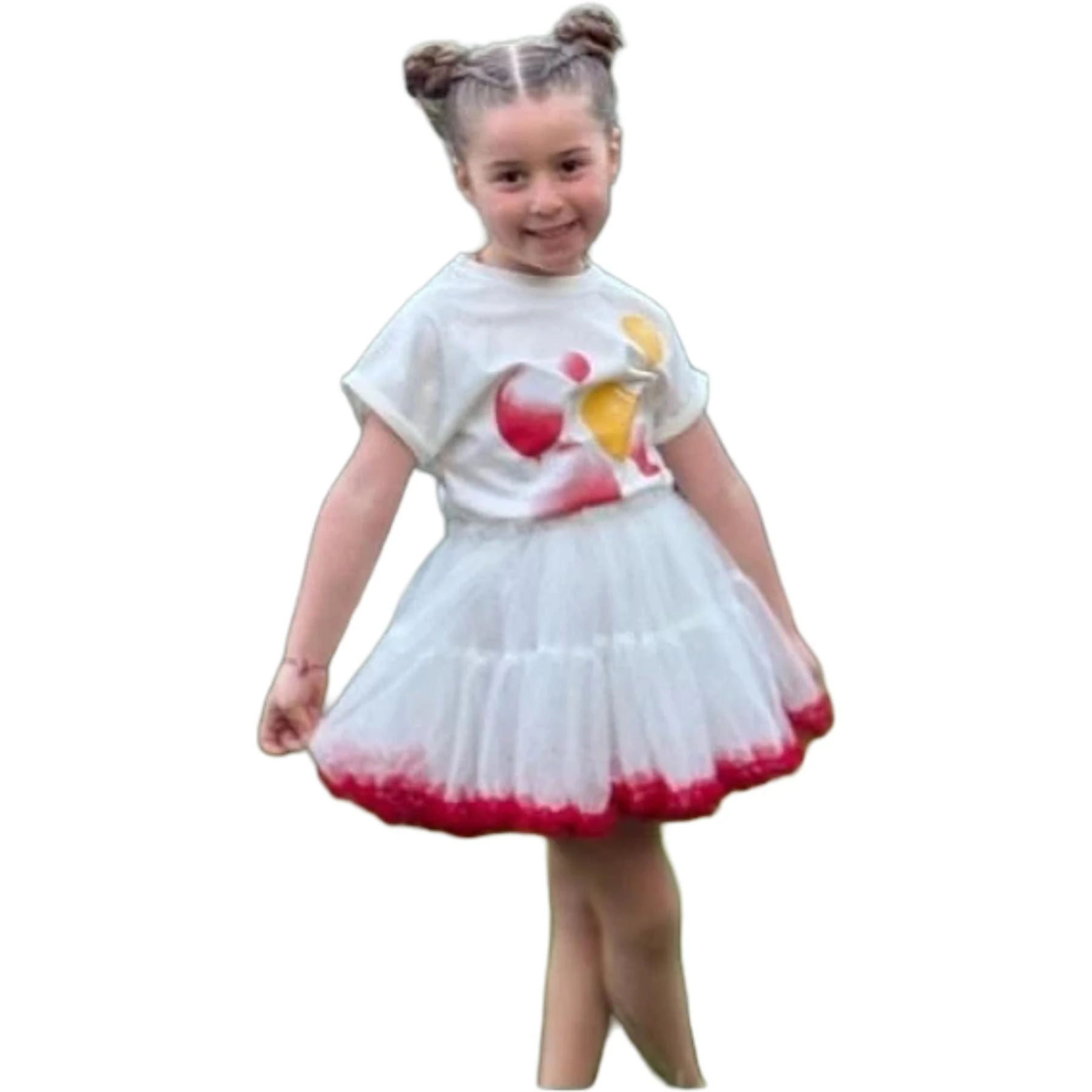 TÜL ETEK BALON BASKI TAKIM 4Y,5Y,6Y,8Y,10Y Kız