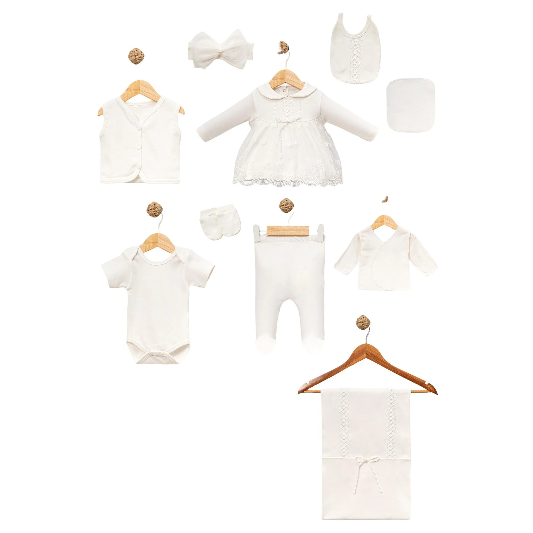 TÜLLÜ BANDANALI 10 LU SET 1 Ay,2 Ay,3 Ay Kız