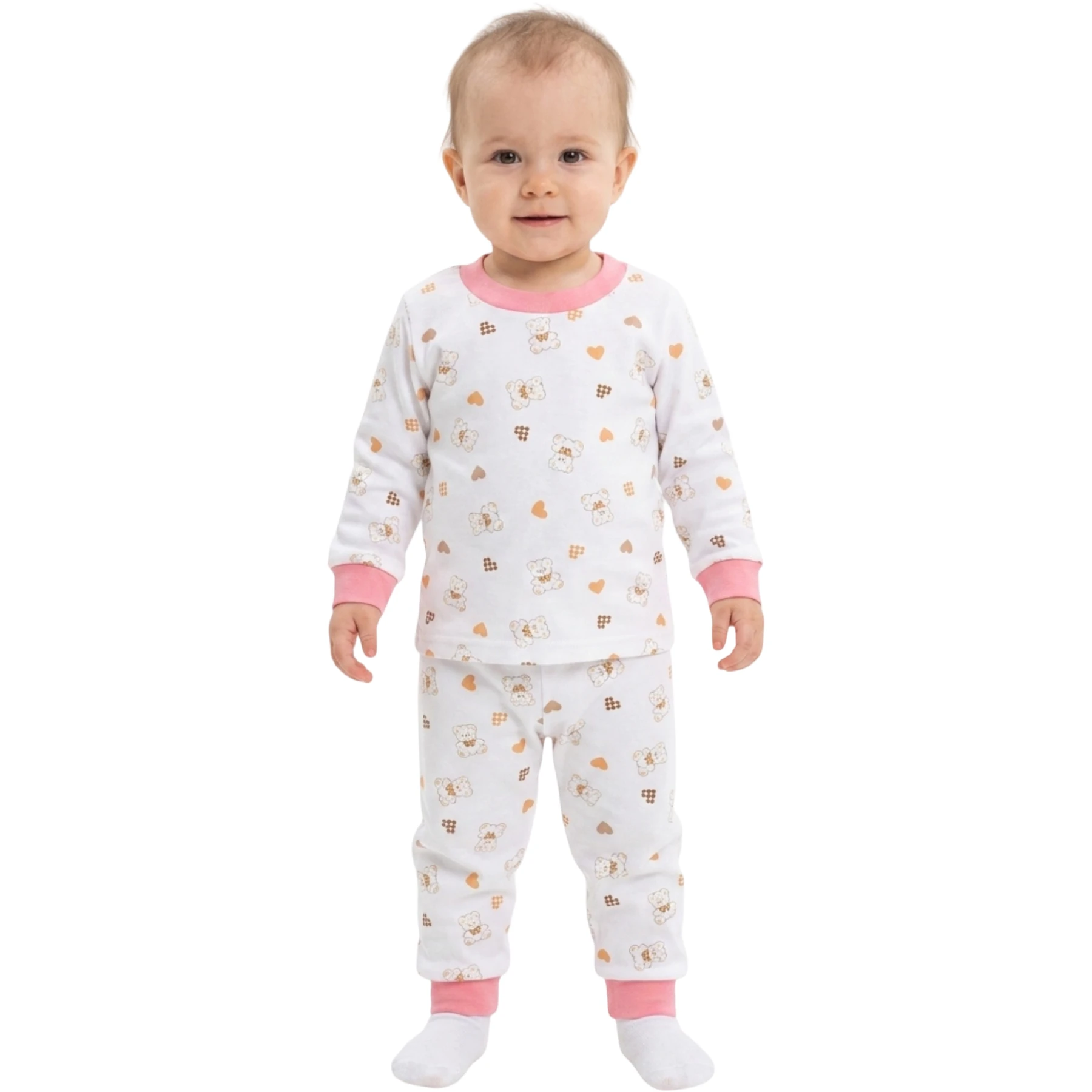 TURUNCU KALP PİJAMA 6 Ay,12 Ay,18 Ay,2Y Kız