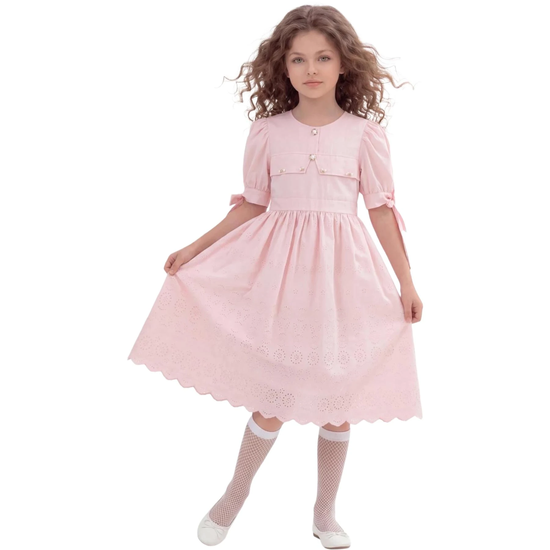 VALON KOLLU ELBİSE 9Y,10Y,11Y,12Y Kız
