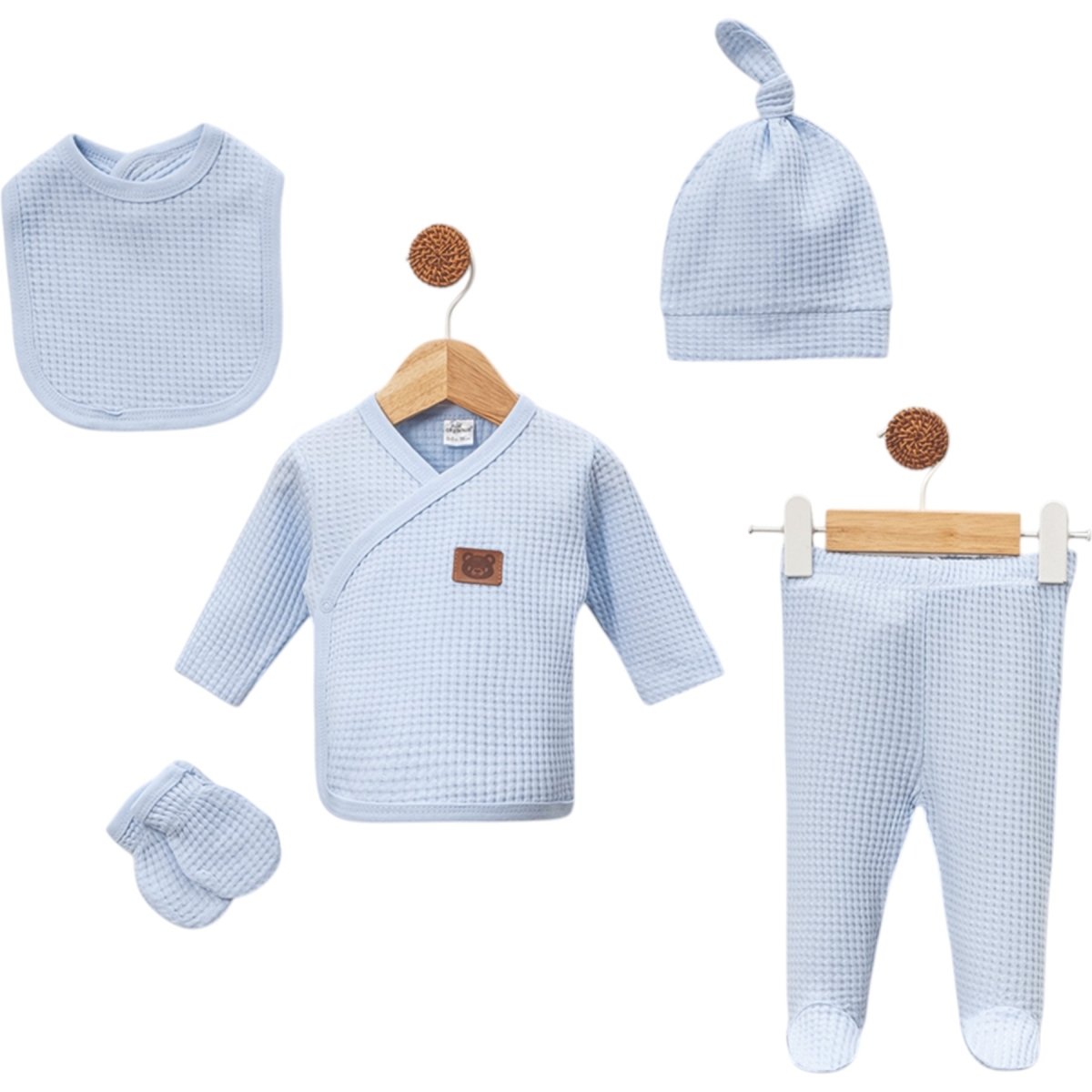 WAFFLE 5 Lİ ZIBIN SET 3 Ay Uni