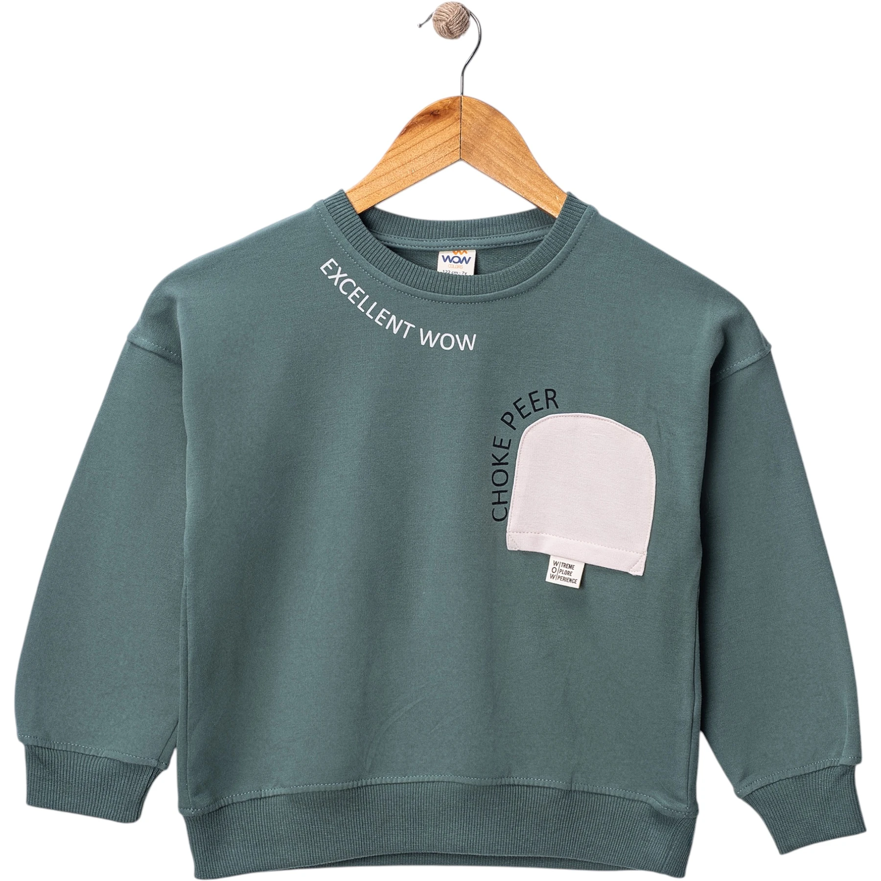 WOW YAZILI ETİKETLİ CEPLİ SWEAT 5Y,6Y,7Y,8Y Erkek