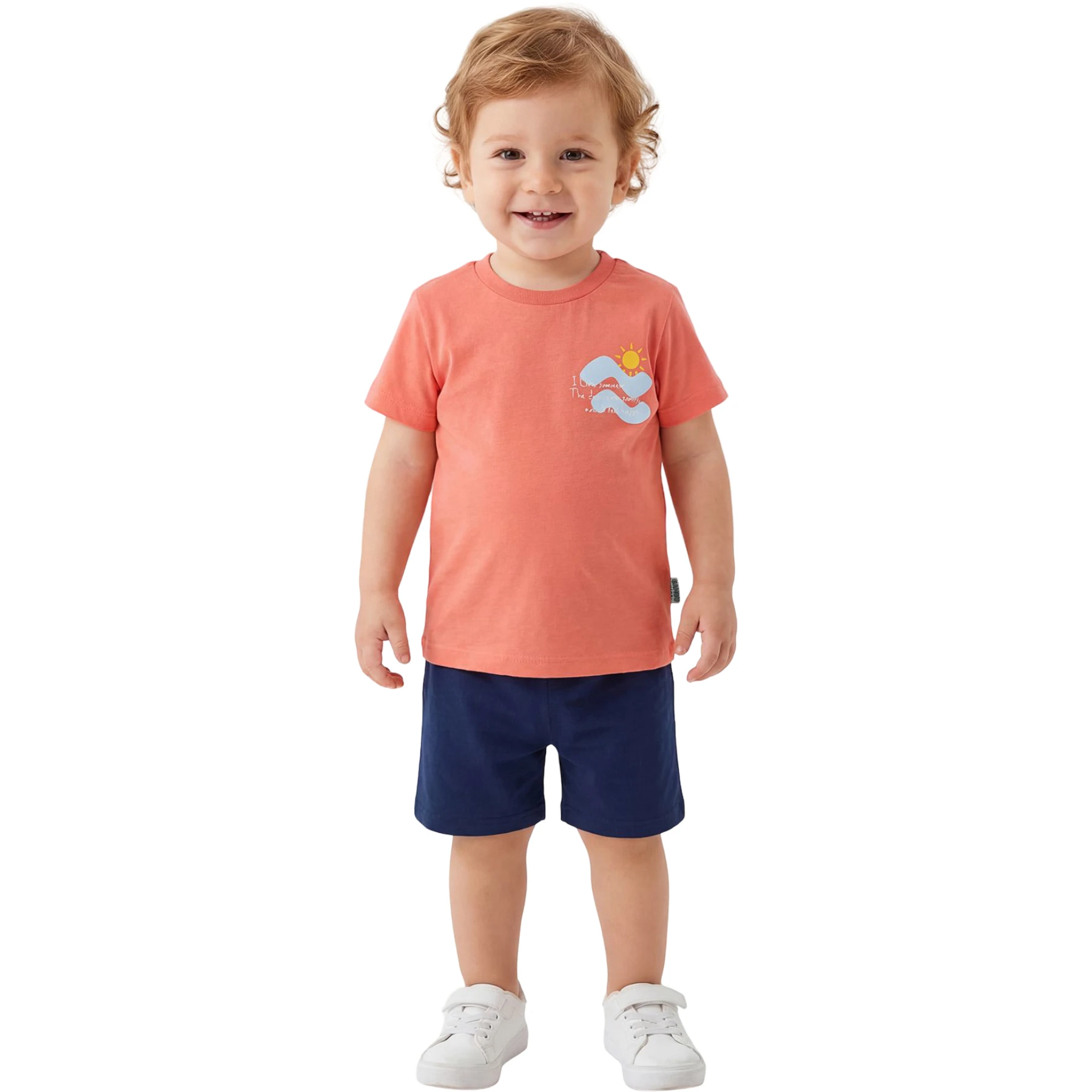 YAZLIK ERKEK BEBE TAKIMI (ARKA BASKILI) 12 Ay,2Y,3Y,4Y Erkek