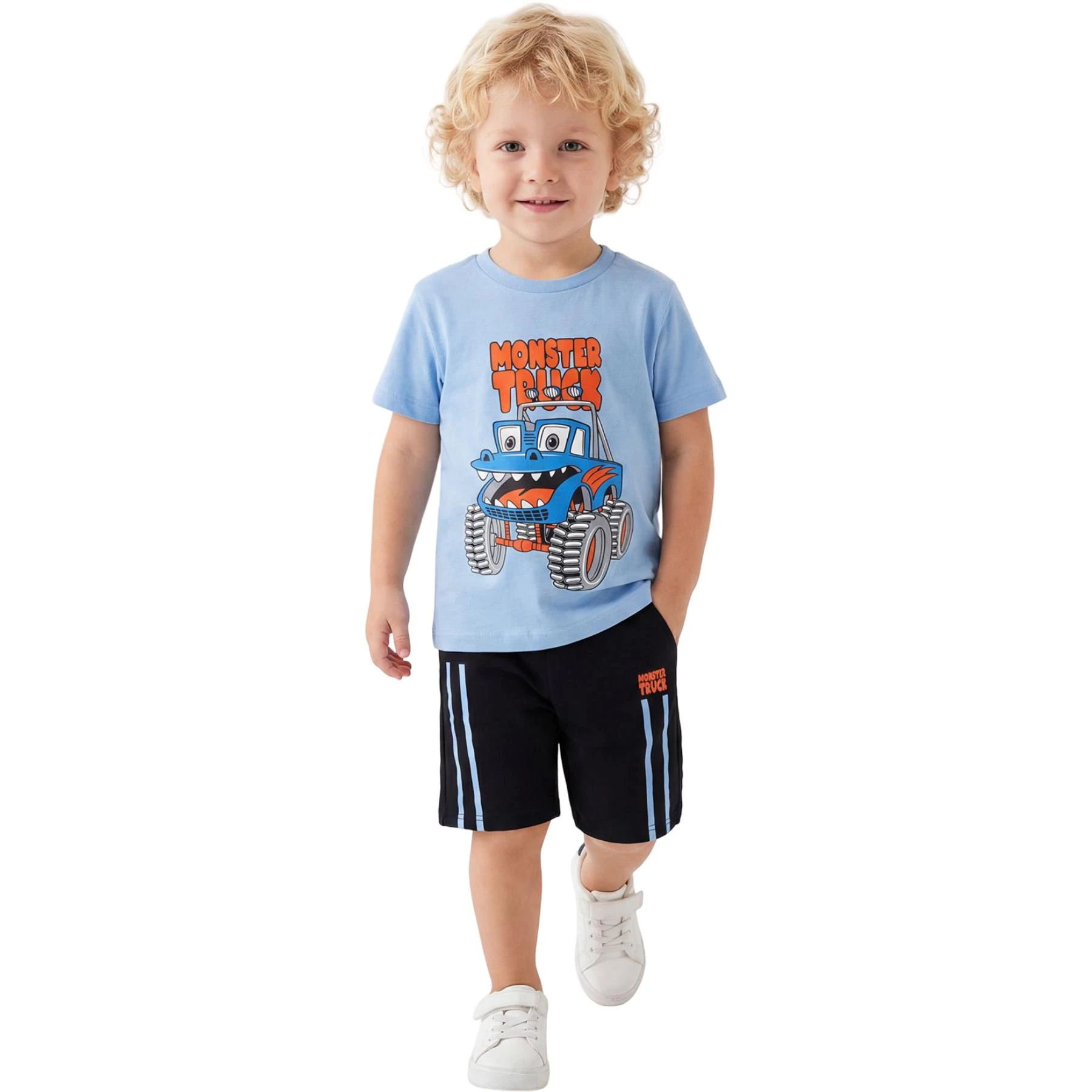 YAZLIK ERKEK TAKIM (MONSTER TRUCK) 3Y,4Y,5Y,6Y Erkek