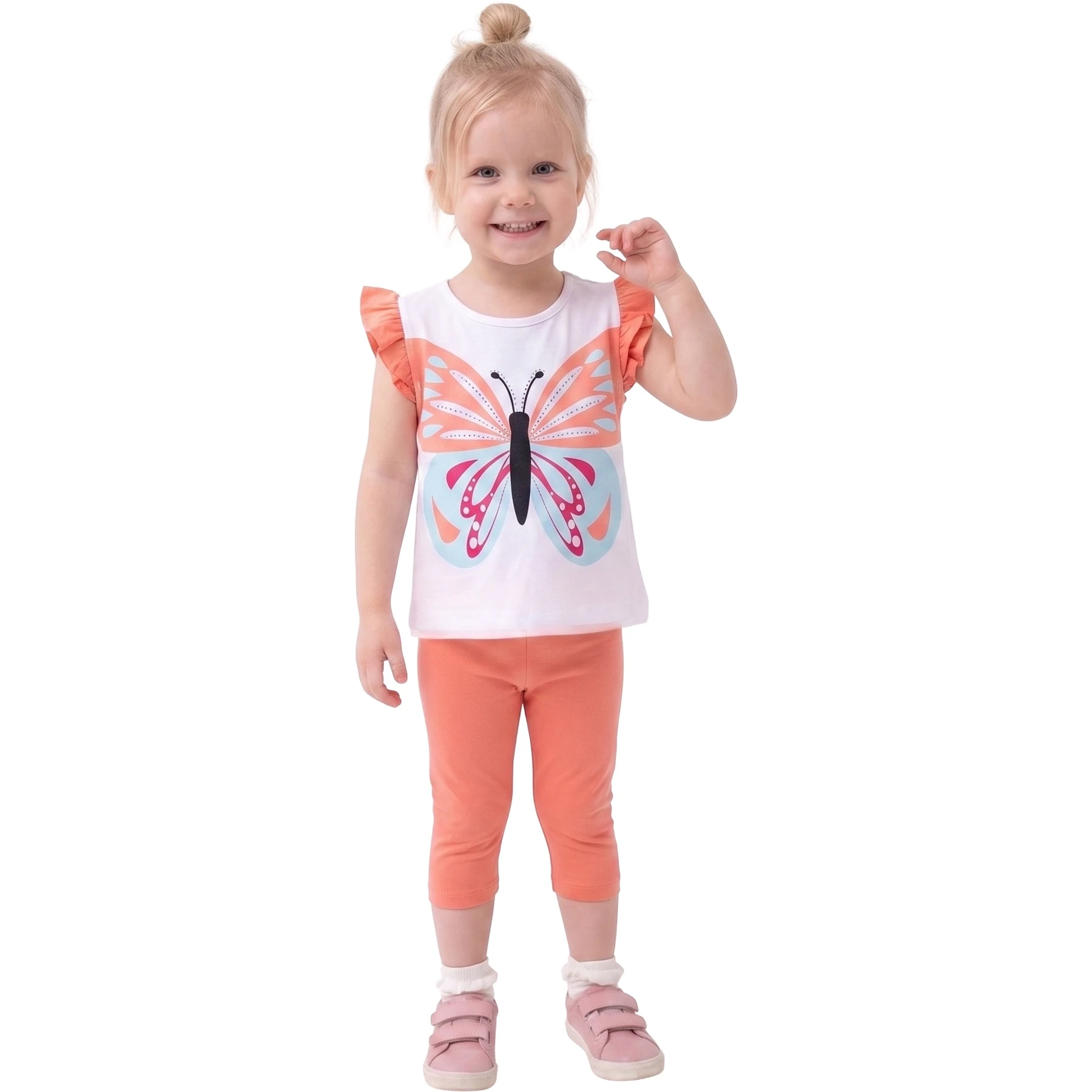YAZLIK KELEBEK BASKILI TAYTLI TAKIM  12 Ay,2Y,3Y,4Y Kız