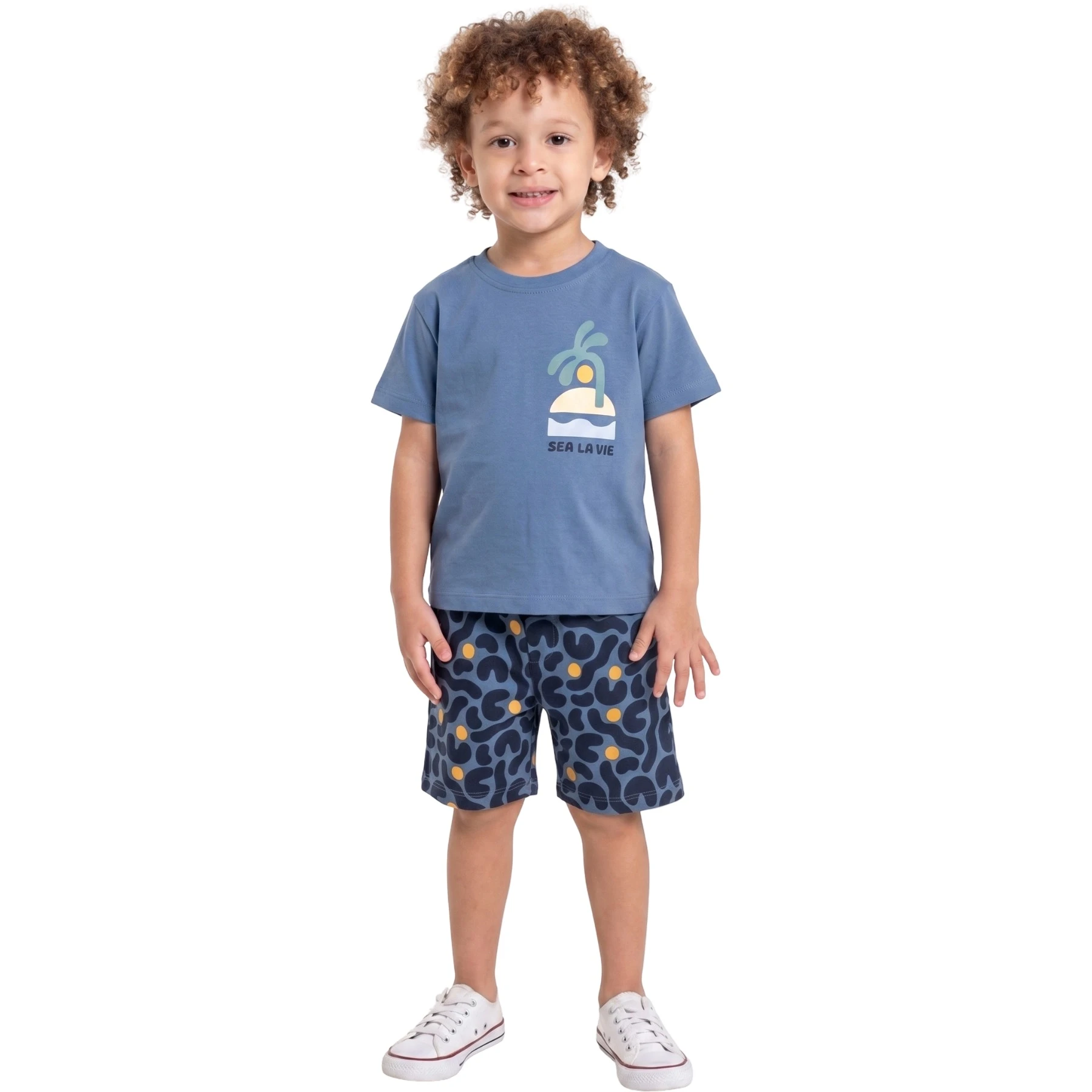 YAZLIK SEA LA VIE BASKILI ŞORTLU TAKIM 12 Ay,2Y,3Y,4Y Erkek
