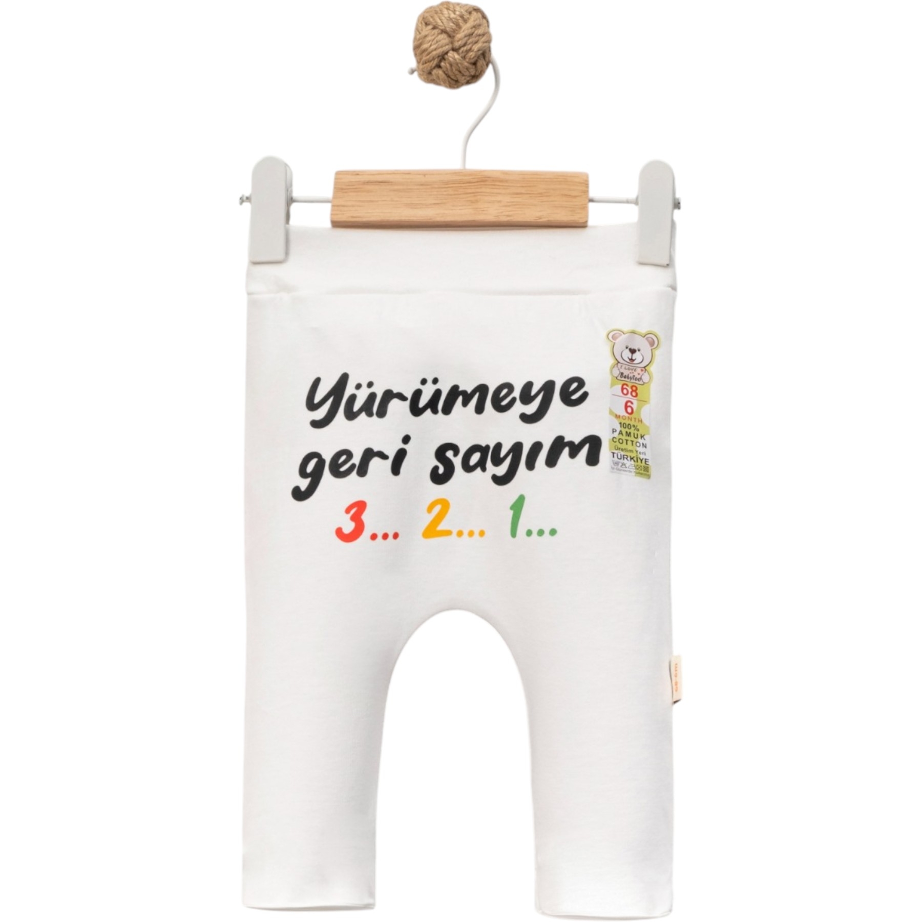 YÜRÜMEYE GERİ SAYIM DTF BASKILI PATİKLİ TEK ALT 1 Ay,3 Ay,6 Ay,9 Ay Uni