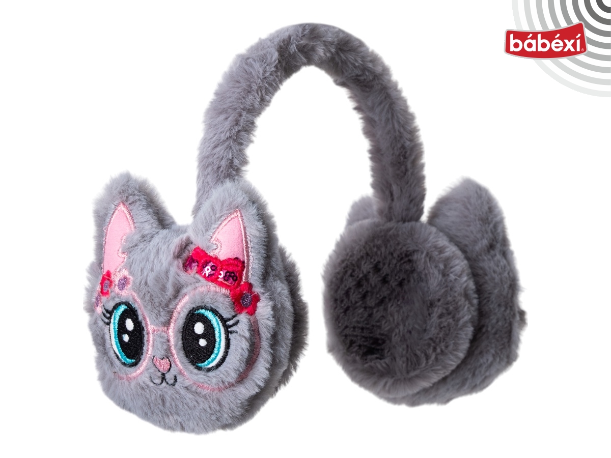 Gri Kedi Peluş Kylaklık  3Y,16Y Kız