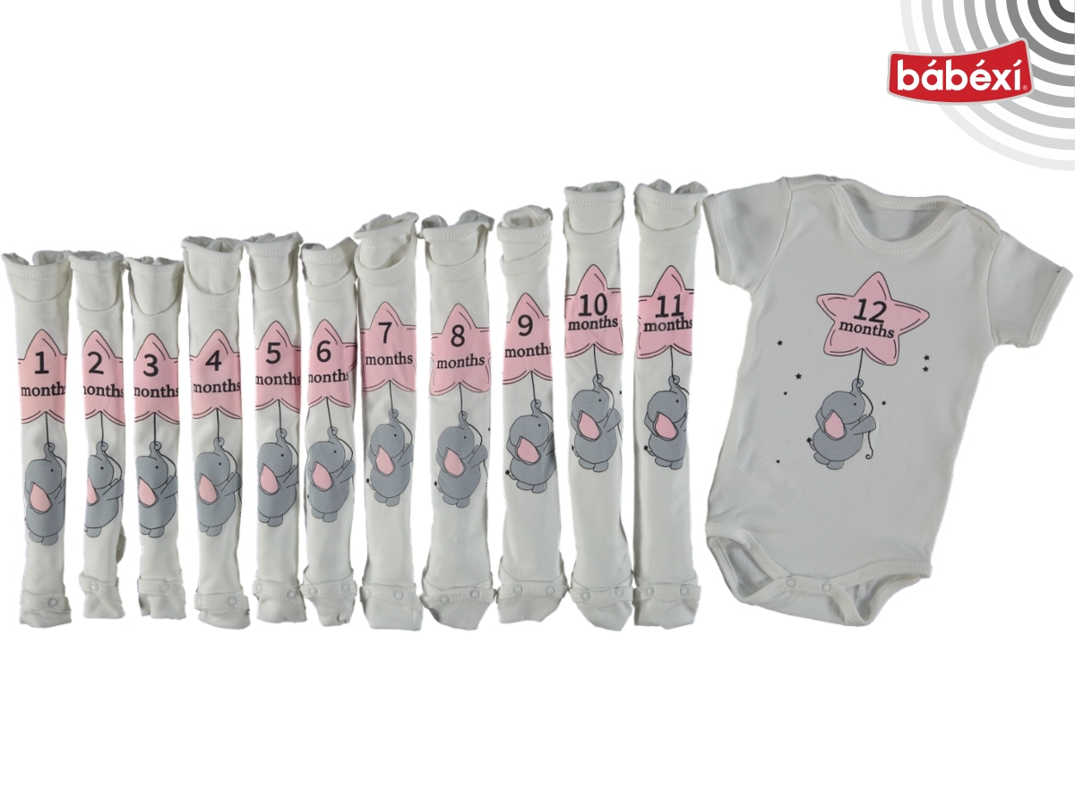 Babydo Kısa Kollu Ay Badi  Kız