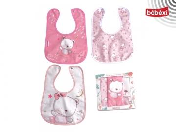 Pembe Ayı Desenli 3’Lü Kombin Önlük 6 Ay,9 Ay,12 Ay,18 Ay,2Y Uni