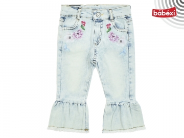 PAÇASI FIRFIRLI KOT PANTOLON 6 Ay,12 Ay,18 Ay,2Y Kız