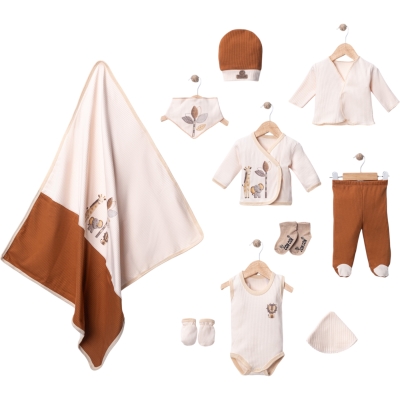 10 LU ORGANİC ZOO BABY LÜX SET  1 Ay,2 Ay,3 Ay Uni