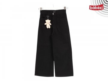 Bel Kemerli Boru Paça Ayıcıklı Kız Kot Pantolon  11Y,12Y,13Y,14Y,15Y Kız