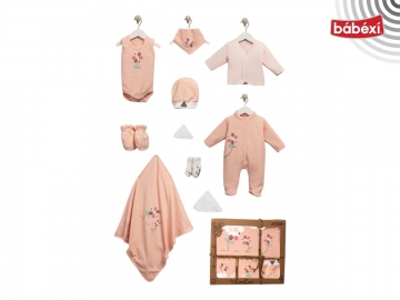 10 Lu Organik Waffle Çiçekli Lüx Set  Uni