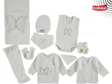 Gri Simli Kelebek 10’Lu Set  Uni