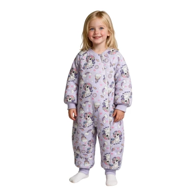 2.5 TOG ELYAFLI YANDAN FERMUARLI  UYKU TULUMU 12 Ay,2Y,3Y,4Y,5Y,6Y,7Y,8Y Kız