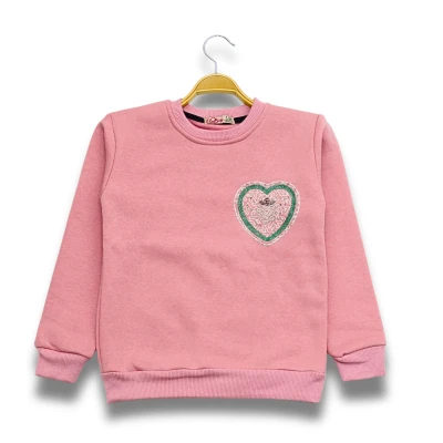 3 İPLİK NAKIŞLI SWEAT 5Y,6Y,7Y,8Y Kız