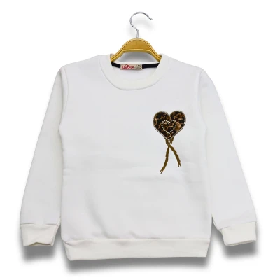 3 İPLİK NAKIŞLI SWEAT 9Y,10Y,11Y,12Y Kız
