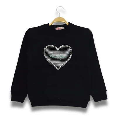 3 İPLİK NAKIŞLI SWEAT 9Y,10Y,11Y,12Y Kız