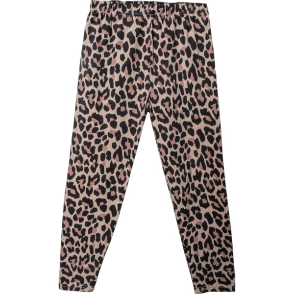 30/1 Penye Leopar Desenli Bel Lastikli Tayt 12 Ay,2Y,3Y,4Y Kız